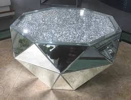 Diamond Crush Classic Mirror Coffee Table Mirrored Furniture Diamond Furniture Mirrored Furniture Decor