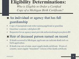 In addition to the items noted above, you must also submit birth certificates. 8 18 20151 Authenticating Identity Of Applicants Applying For Birth Records Michigan And Pennsylvania Practices For Releasing Vital Records Information Ppt Download