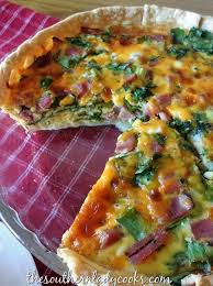 Ham Spinach Quiche The Southern Lady Cooks In 2020 Ham And Spinach Quiche Spinach Quiche Recipes Spinach Quiche