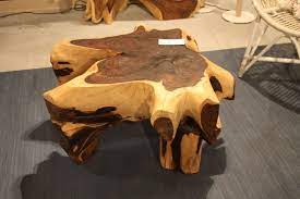 The oak log table is from unique spalted logs. Wood Coffee Table From Minimalist To Wonderfully Intricate