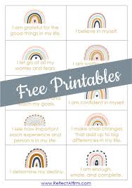 Our templates are designed by professionals, so you can customize them as much—or as little—as you like. Free Printable Affirmation Cards Pdf Reflect Affirm