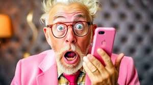 ai generiert Fett Mann im das Zimmer, Person mit ein höchst übertrieben  Ausdruck von Erstaunen. ihr breit Augen und öffnen Mund vorschlagen ein  stark Reaktion zu etwas überraschend oder schockierend. 36120556 Stock-Photo