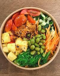 My Salmon Pokebowl From Apoketheory Trying Out Mealpal A Monthly Subscription Of 12 14 Meals Averaging About S 7 99 Each L Meals Work Lunch Healthy Recipes