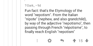 Etymology Of Nepotism From Roman Popes Giving Positions To Their Nephews Etymology