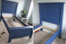 Twin Farmhouse Bed Do It Yourself Home Projects From Ana White Diy Twin Bed Farmhouse Bedding Childrens Room Decor