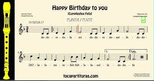 Free printable pdf score and midi track. Happy Birthday To You Easy Sheet Music For Flute With Notes In F Major Youtube