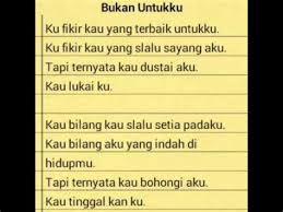 Explore bukan untukku lyrics, translations, and song facts. Lirik Bukan Untukku