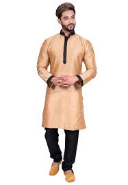 Golden Art Silk Readymade Kurta Pajama 202423 Mens Pajamas Pajama Set Long Shirt