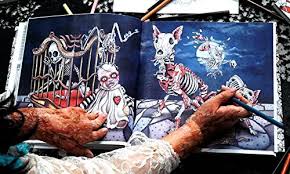 Double page printing, interactive pages: Amazon Com The Beauty Of Horror 2 Ghouliana S Creepatorium Coloring Book 9781684050703 Robert Alan Books