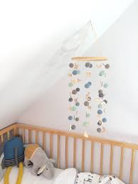 This Beautiful Nursery Baby Crib Mobile Makes A Perfect Decorative And Functional Piece To Hang Above Babys Crib I Felt Ball Beautiful Nursery Baby Crib Mobile