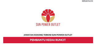Jawatan kosong guru kpm (kementerian pendidikan malaysia) interim dibuka untuk mereka yang berkelayakkan dan berminat. Jawatan Kosong Terkini Sun Power Outlet Pembantu Kedai Runcit Kerja Kosong Kerajaan Swasta
