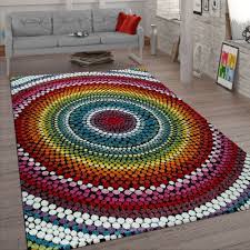 Dabei ist egal ob sie alles fr den. Wohnzimmer Teppich Bunt Kurzflor Retro Muster Abstraktes Design Boho Stil 3 D Kaufen Bei Diva Teppich Center
