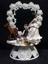 Sweet rustic wood wedding cake topper made from three wood slices engraved with deer and your initials coated with acrylic finish burlap bow. Get Your Gun Deer Hunting Season Funny Bride Wedding Cake Topper Groom Top Ebay