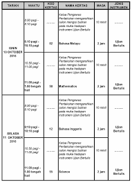 Maybe you would like to learn more about one of these? Jadual Waktu Peperiksaan Pt3 2016 Saps Ibu Bapa