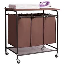 Sold and shipped by oceanstar. Laundry Sorter Trolley Cart With Wheels Foldable Ironing Board Removable 3 Tier Bags China Laundry Sorter Cart And Laundry Sorter Cart With Foldable Ironing Board Price Made In China Com