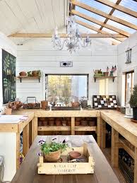 Bright Greenhouse Garden Shed Interiors Shed Interior Shed Conversion Ideas