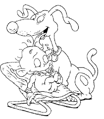 36+ rugrats tommy coloring pages for printing and coloring. Spike And Tommy From Rugrats Coloring Page Free Printable Coloring Pages For Kids