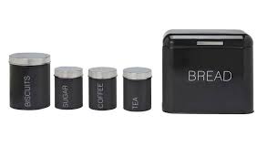 4.6 out of 5 stars. Buy Argos Home 5 Piece Stainless Steel Storage Set Jet Black Storage Jars And Sets Argos