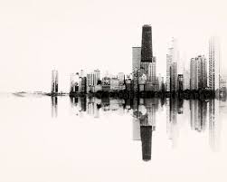 Black And White Skyline Canvas Pin On Art