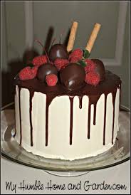 Cut the chocolate into uniform pieces you can start with chocolate chips or chop the chocolate into uniform pieces so that they melt evenly. Make The Best White Velvet Jam Filled Chocolate Drizzle Cake My Humble Home And Garden Chocolate Drizzle Cake Chocolate Drizzle Chcolate Cake
