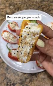 Sweet Pepper Cream Cheese Everything Bagel Seasoning In 2020 Cream Cheese Stuffed Peppers Stuffed Sweet Peppers Healthy Snacks Recipes