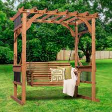 Cedar Pergola Swing Patio Products Backyard Discovery Pergola Outdoor Pergola Pergola Designs
