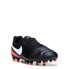 Nike Kids Tiempo Rio Iii Cleats Pre Grade School Shoes Black White Orange Cleats School Shoes Nike Kids