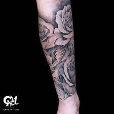 There is no purple rose but for the tattoo, every rose can. Rose Tattoo Sleeve By Capone Tattoonow