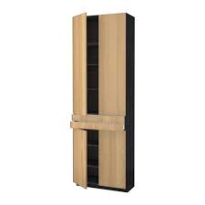 Metod accessori interni per mobili. Metodo Maximera Armadio Alto Ripiani Cassetto 2 Ante 4 Legno Nero Rovere Ekstad 191 180 85 Recensioni Prezzo Dove Acquistare