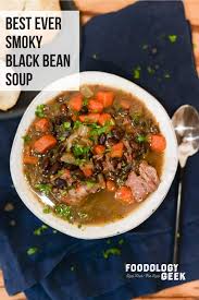 Black Bean Soup From Dried Beans With Ham This Smoky Black Bean And Ham Soup Recipe Is Ultra Easy To Make Use Your Favorite Type Of Bean In The In 2020 Bean Soup Recipes Black Bean Soup Black Bean Soup