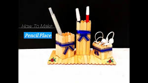 Cara Simpel Membuat Tempat Pensil Dari Stik Es Krim Youtube