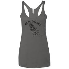 I Am Music I Next Level Ladies Triblend Racerback Tank