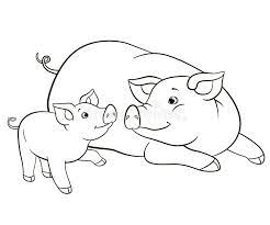 Check spelling or type a new query. Coloring Pages Mother Pig Looks At Her Little Cute Piglet Stock Vector Illustration Of Baby Character 154304663
