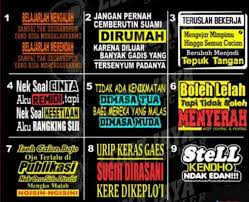 Tidak jarang kita dibuat tertawa sendiri ketika membacanya. Jual Sticker Kata Kata Truck Mobil Kab Blora Rizalahstore Tokopedia