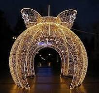 Outdoor Waterproof Christmas 3D LED Motif Lighted Huge Ornament Giant Arch  Ball Lights for Shopping Malls