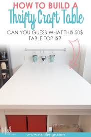 Diy Craft Table You Ll Never Guess What I Used As The Table Top Nelidesign Craft Table Craft Table Ikea Craft Table Diy