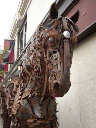 Pin By Tammy Lovejoy On Sculpture Installations Metal Horse Sculptures Scrap Metal Art Horse Sculpture
