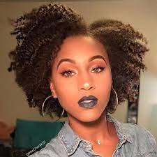 Side Parted Afro Hairstyle Short Natural Hair Styles Short Natural Curly Hair Curly Hair Styles