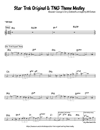 Star Trek Original Tng Theme Medley Leadsheet Star Trek Original Star Trek Music Star Trek