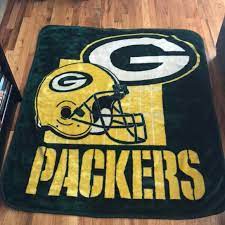 Why not make this blanket to snuggle up in while watching them play? Nfl Bedding Green Bay Packers Blanket Poshmark