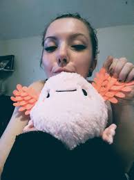 Not the best picture but it's my one year anniversary with peepeepoopoo man  and he got me a frog!!! His name is Hamilton and he's very polite and  handsome. Also has a