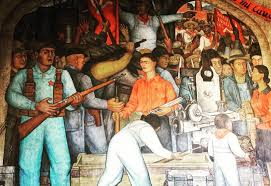 Frida In Diego S Ballad Of The Revolution Mural In The Ministry Of Public Education Internationalwomensday Frida Fr Diego Rivera Mural Painting Painting