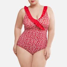 La redoute interieurs x bilboquet deco la thématique de cette collection « faire le mur ! Maillot De Bain 1 Piece Amincissant Detail Volant Imprime Fleurs Fond Rouge La Redoute Collections Plus La Redoute