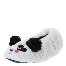 Women White Panda Slipper Socks House Shoes Warm Furry