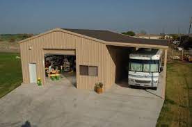 Ploe barns one side for rv other side liveing quarters. Work Shop With Covered Parking For Rv Metal Shop Building Metal Buildings Metal Building Homes