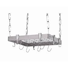 Square Stainless Steel Ceiling Hanging Pot Rack Pot Rack Hanging Hanging Pots Pot Rack