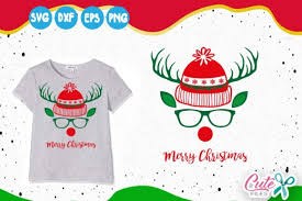 Download Reinder Face Santa Hat Svg Graphic By Cute Files Creative Fabrica PSD Mockup Templates