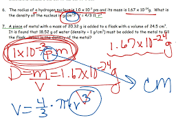 Calculating density and using density to calculate mass and volume of substances tutorial with worked examples of calculations for chemistry students. Density Calculations Science Chemistry Showme