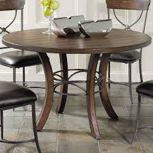 Chosimo dining table round coffee table modern tea kitchen wooden table table bar table mdf top with natural beech wood legs. Hillsdale Cameron Round Wood Dining Table With Metal Acent Base Conlin S Furniture Kitchen Tables