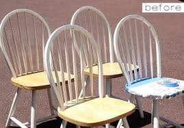 Furniture Makeover Spray Painting Wood Chairs Painted Wood Chairs Painted Wooden Chairs Wood Chair Makeover